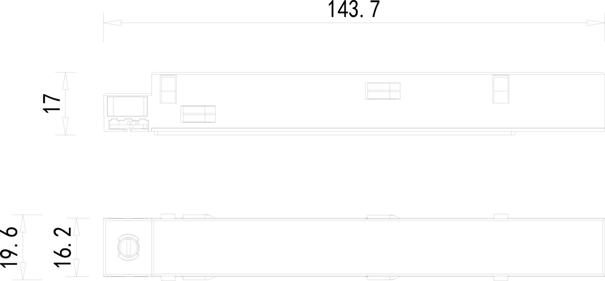 Адаптер с подводом питания для шинопровода Donolux Space-track System Power connector B