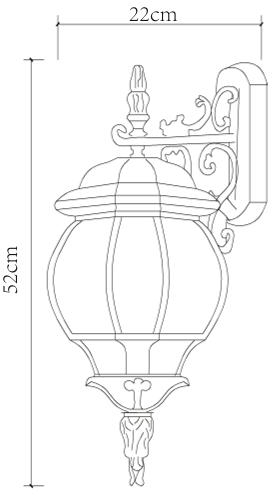 Уличный настенный светильник Arte Lamp Atlanta A1042AL-1BN