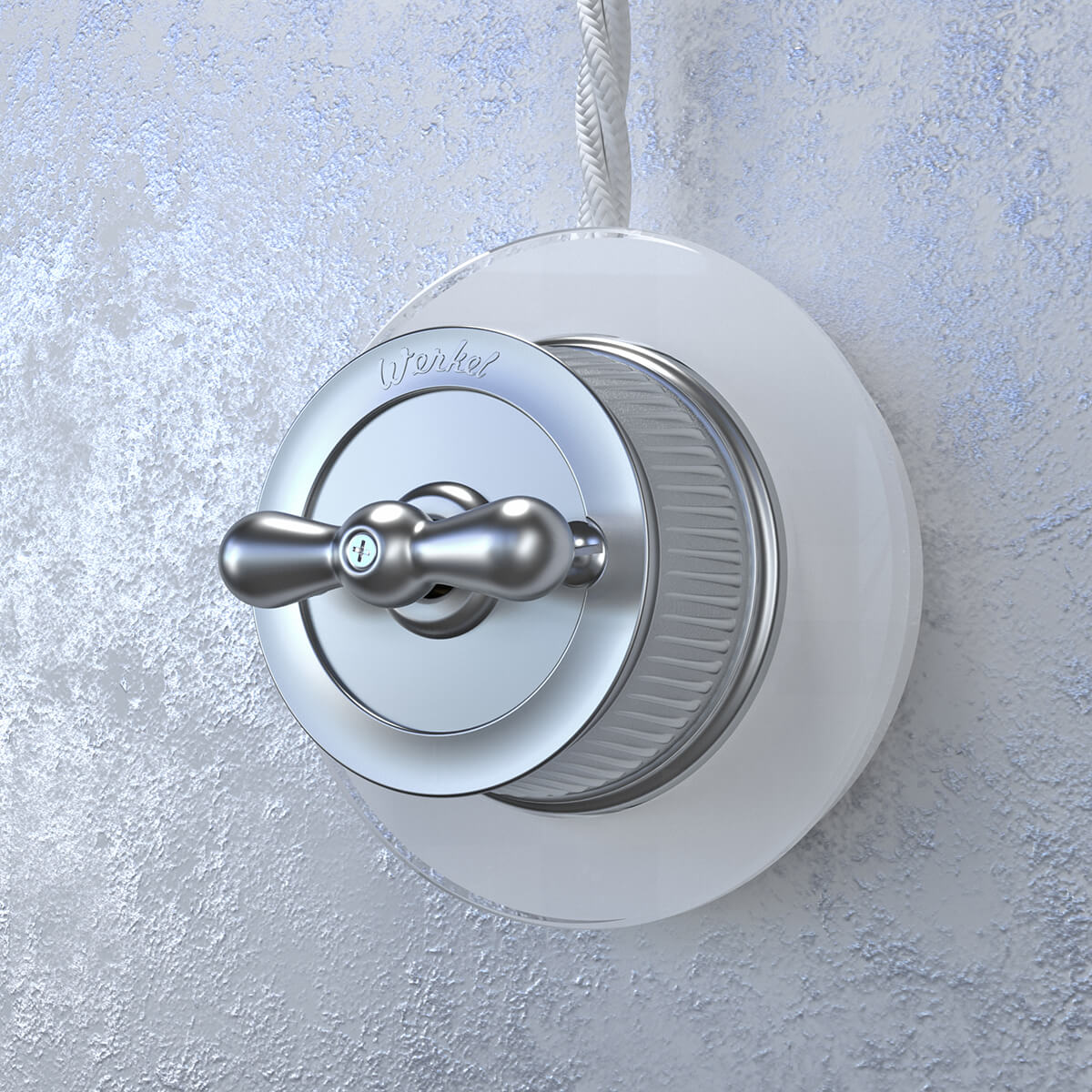 Выключатель Werkel на 4 положения двухклавишный Retro матовый хром WL19-01-05 4690389143427