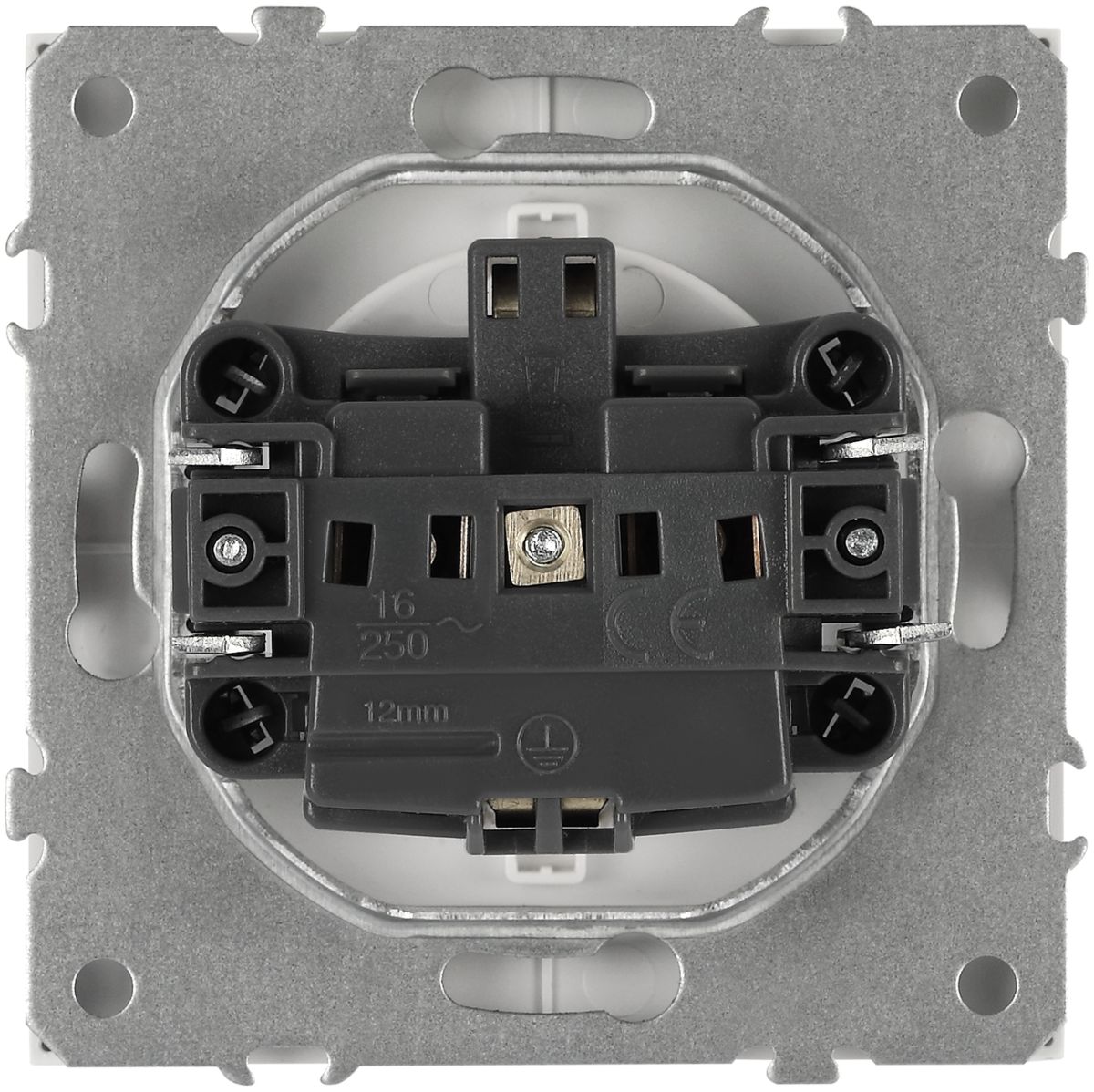 Розетка Эра Galaxy 15-2103-08 c заземлением 2P+E Schuko со шторками с крышкой 16А-250В IP20 белый матовый Б0070672