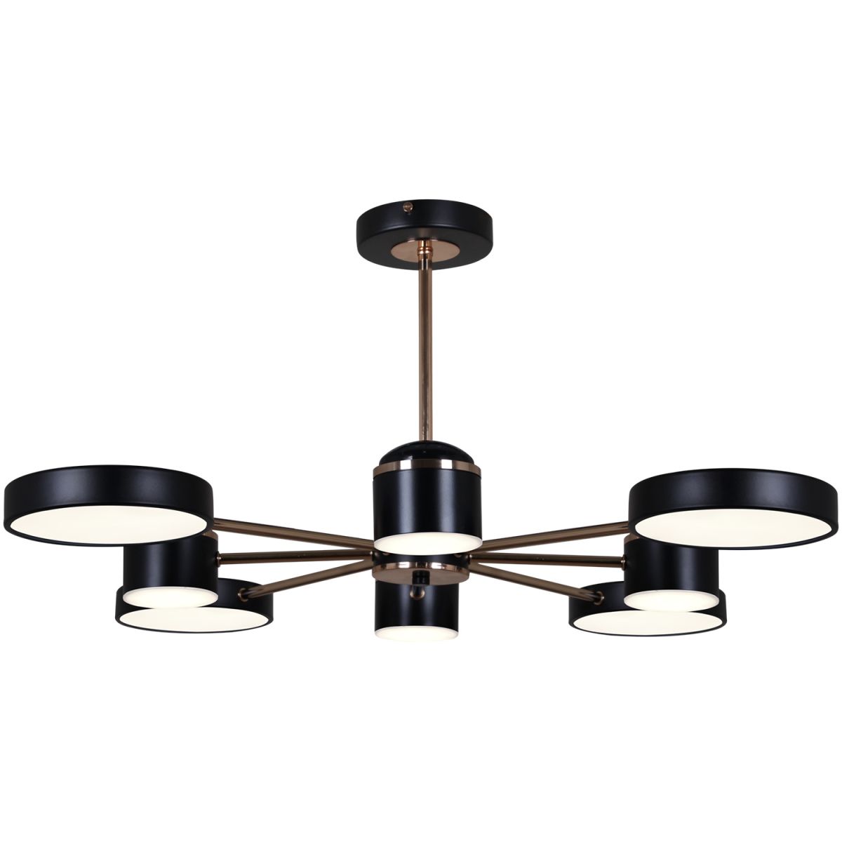 Люстра на штанге Reluce 13289-4.3-08 BK+GD CR