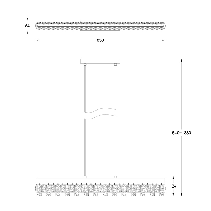 Светодиодная подвесная люстра  Zumaline Spark P0476-01A-B5AC