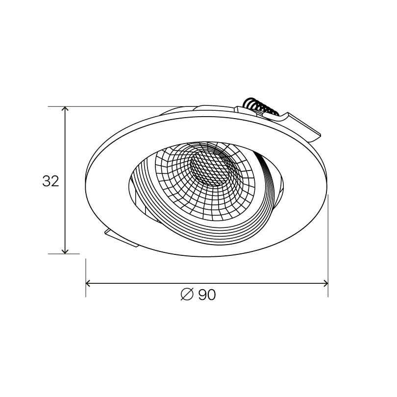 Встраиваемый светильник Lumin'arte LDL01-7W-R-3К