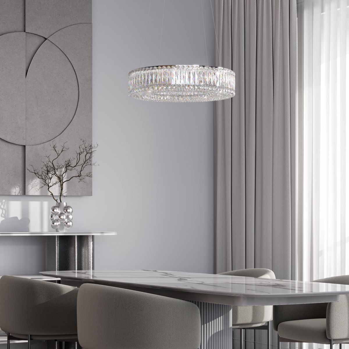 Подвесная люстра Eurosvet Iride 101007 LED хром a071458