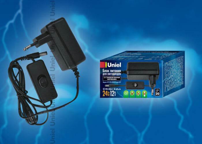 Блок питания (06314) Uniel 12V 24W IP20 2A UET-VPA-024A20 12V IP20