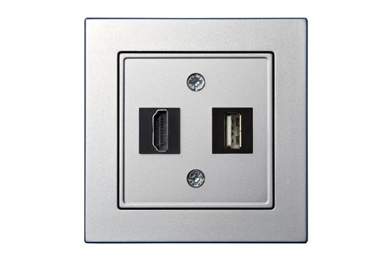 Розетка HDMI и USB Liregus Epsilon 28-1856