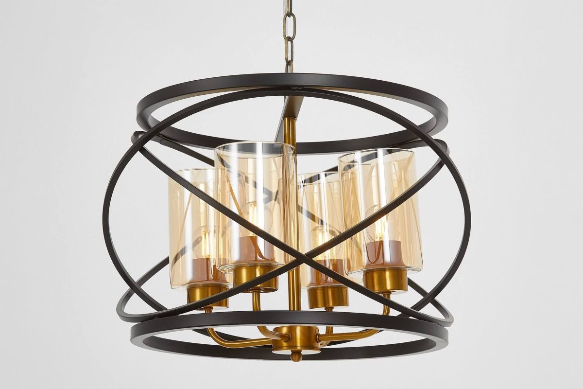 Подвесная люстра Lumina Deco LDP 8004-4 BK+MD