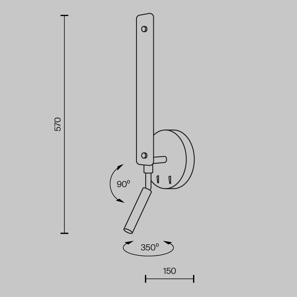 Настенный светильник Maytoni Combo MOD214WL-L8B3K