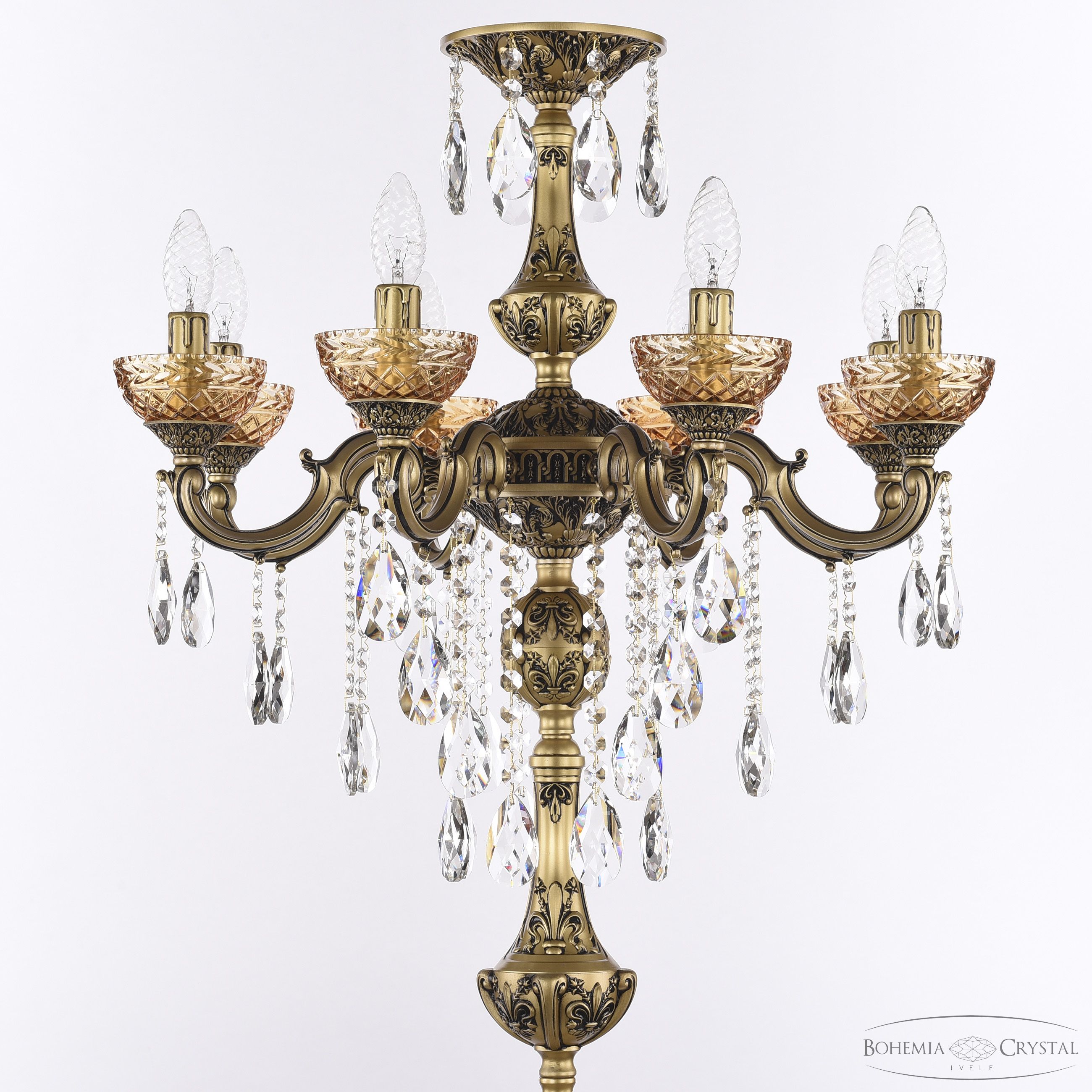 Торшер Bohemia Ivele Crystal AL78101T/8/175 B AGB P Amber/M-1F