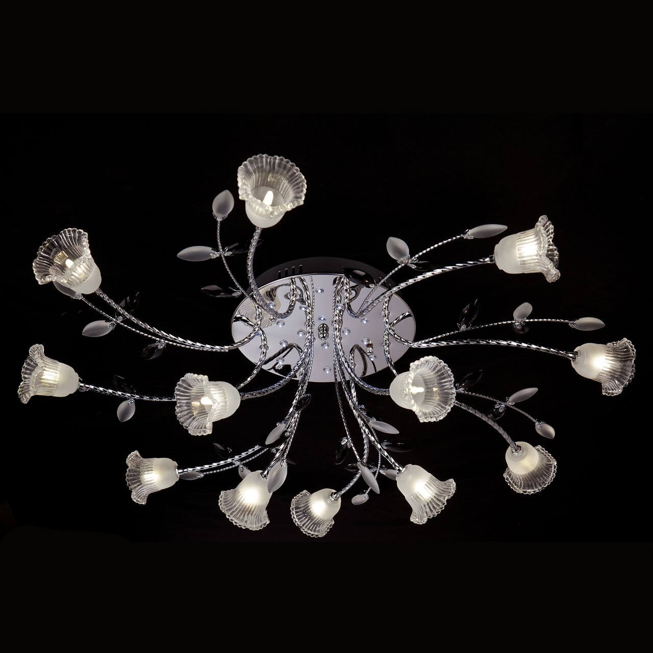 Потолочная светодиодная люстра Eurosvet Florescence 80114/12 хром/белый