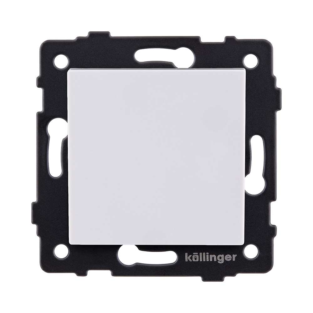 Выключатель 1-клавишный 10А/250В, белый Kollinger REA-S-001WH для Aspekt, Eleganz, Reflex
