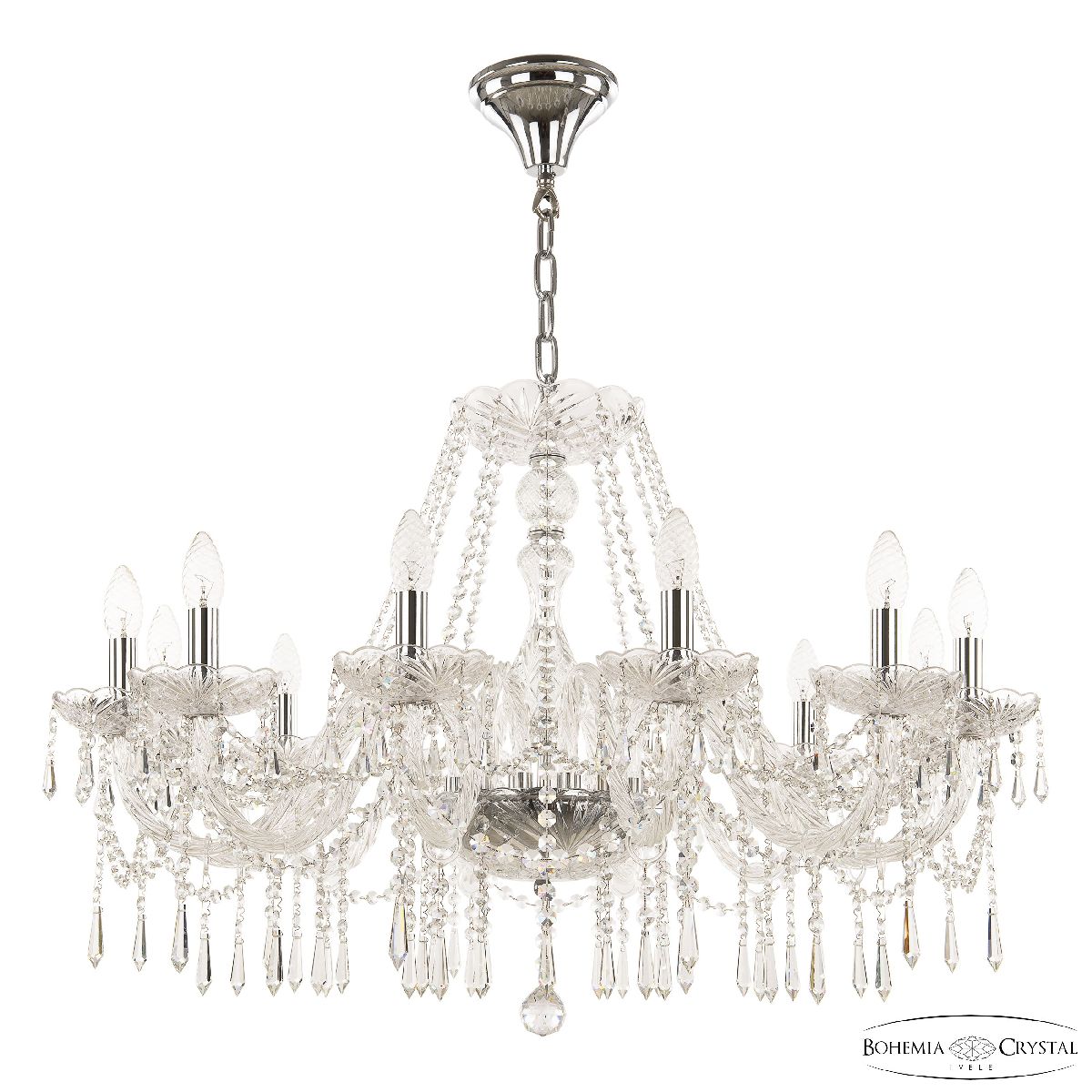 Подвесная люстра Bohemia Ivele Crystal 104/12/300 Ni