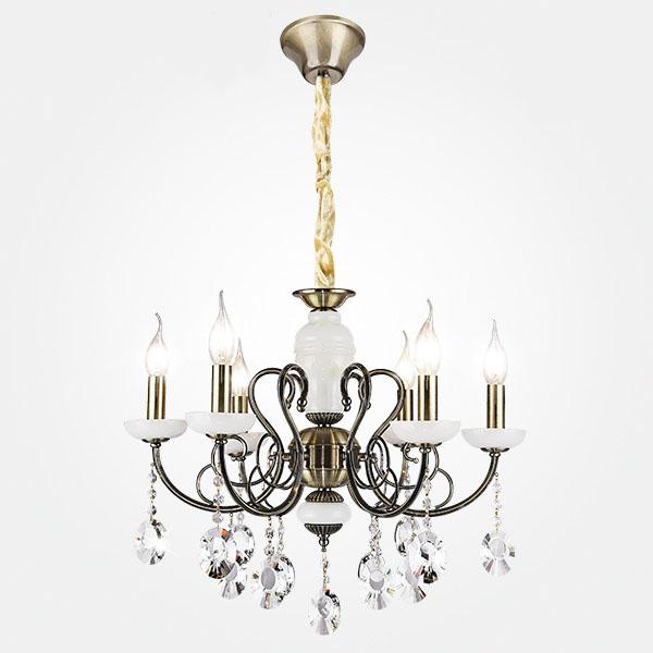 Подвесная люстра Eurosvet Остин 60055/6 античная бронза