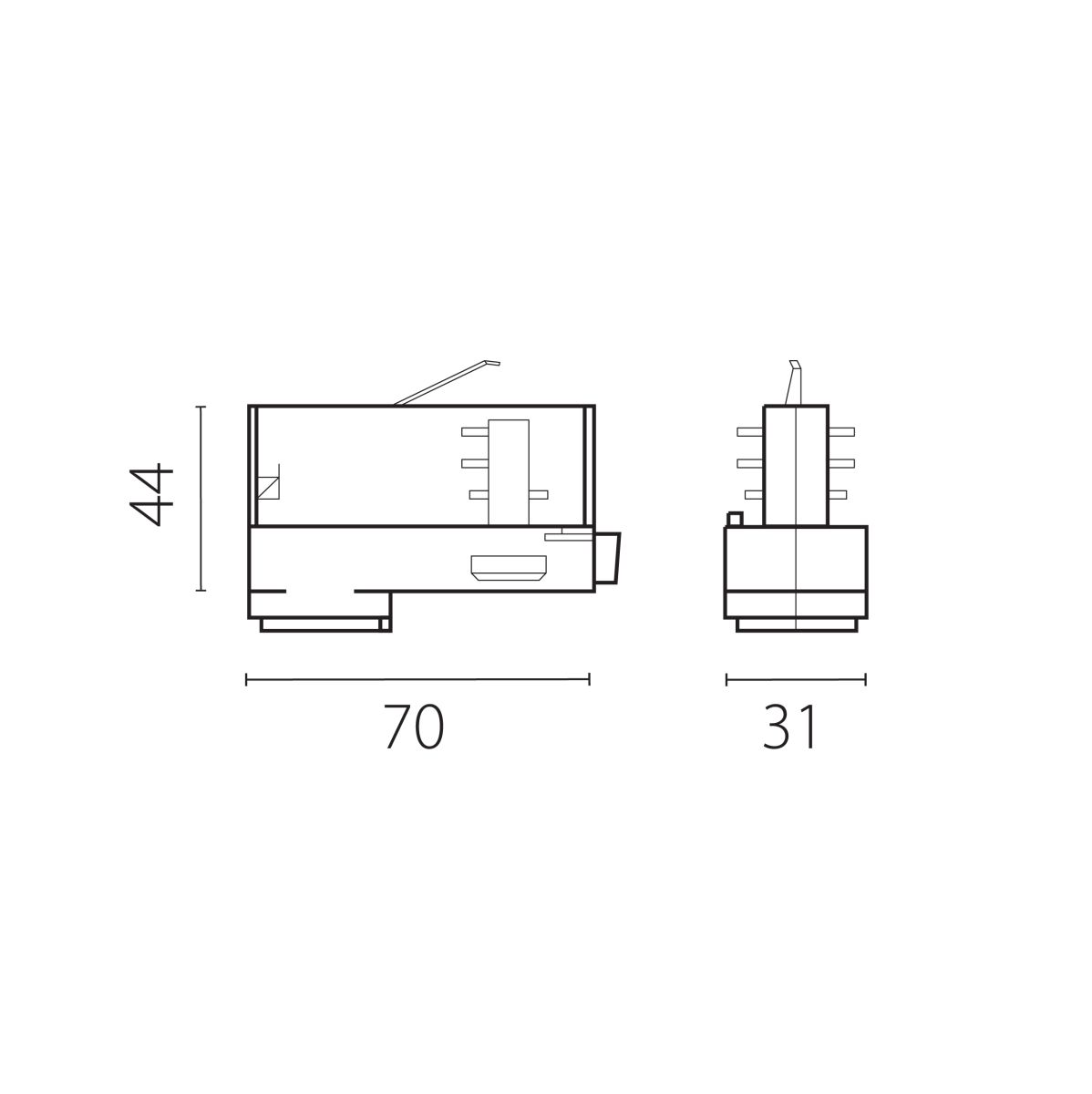 Адаптер для светильника к треку 5030xx-R/5040xx-(F)/(R) Lightstar Quattro 594006-403