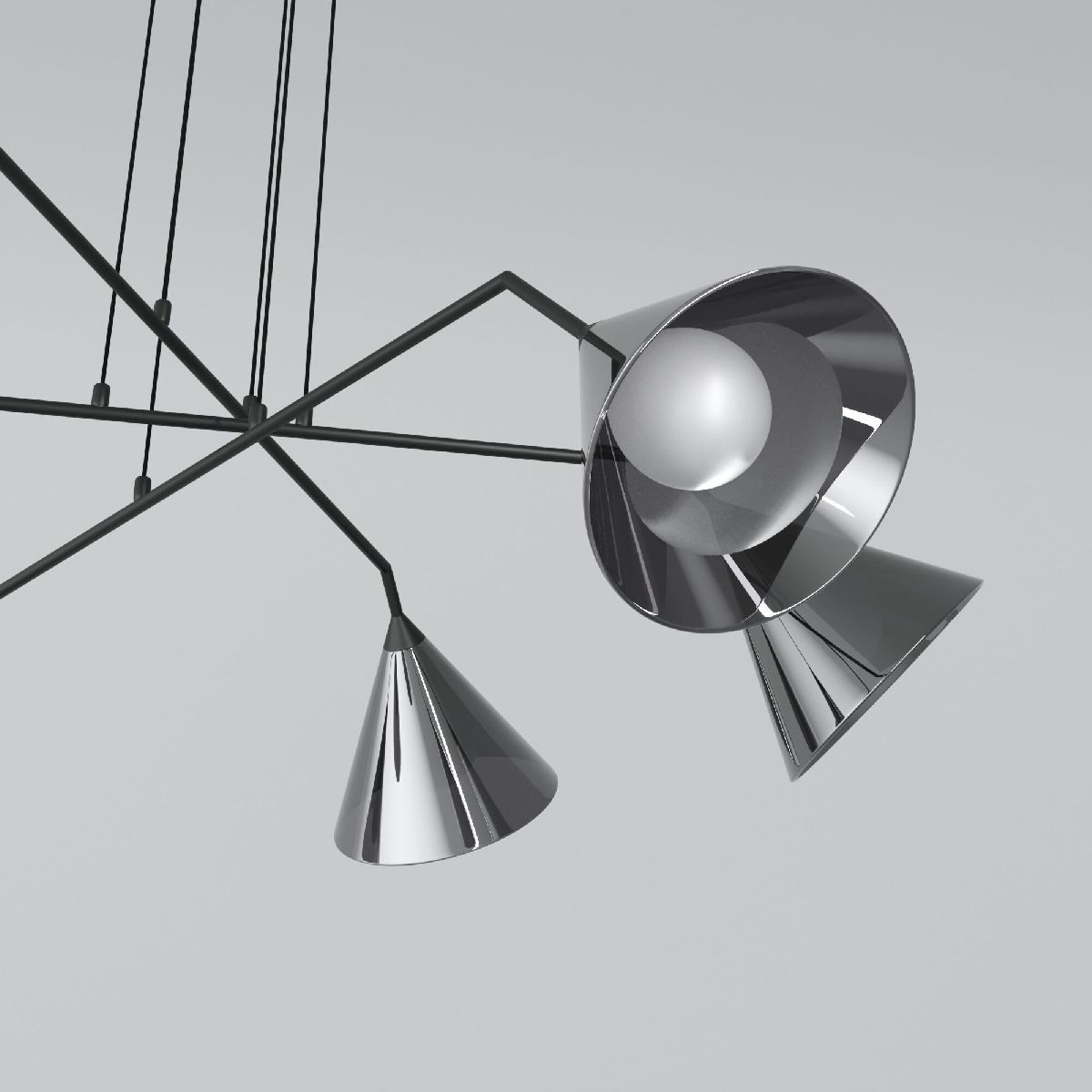 Подвесная люстра Eurosvet Enigma 70161/6 черный Smart a069046