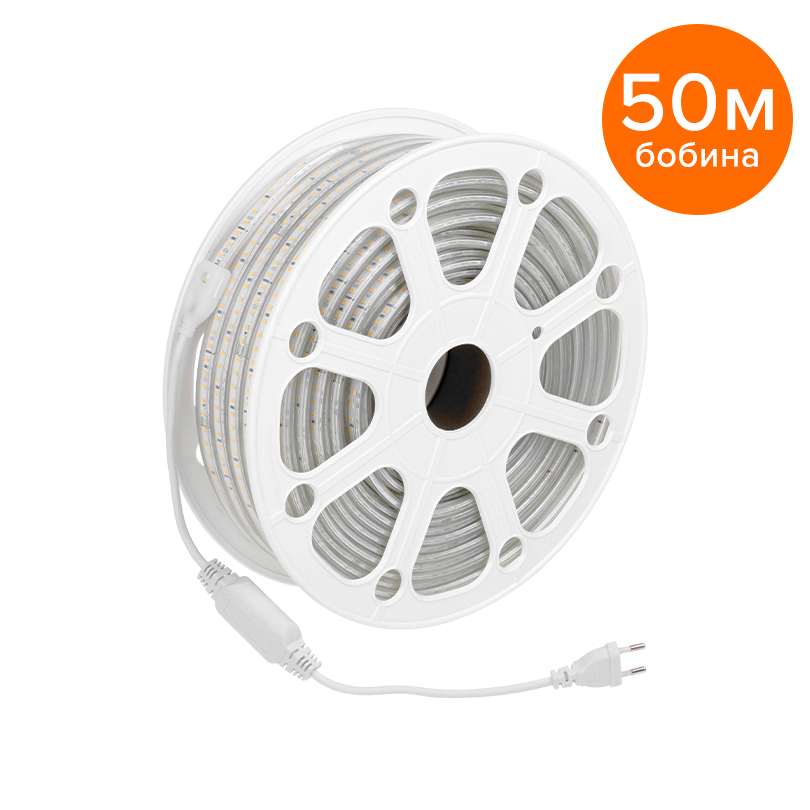 Светодиодная герметичная лента Wolta WLS-220V-2835-10W/3000/S120