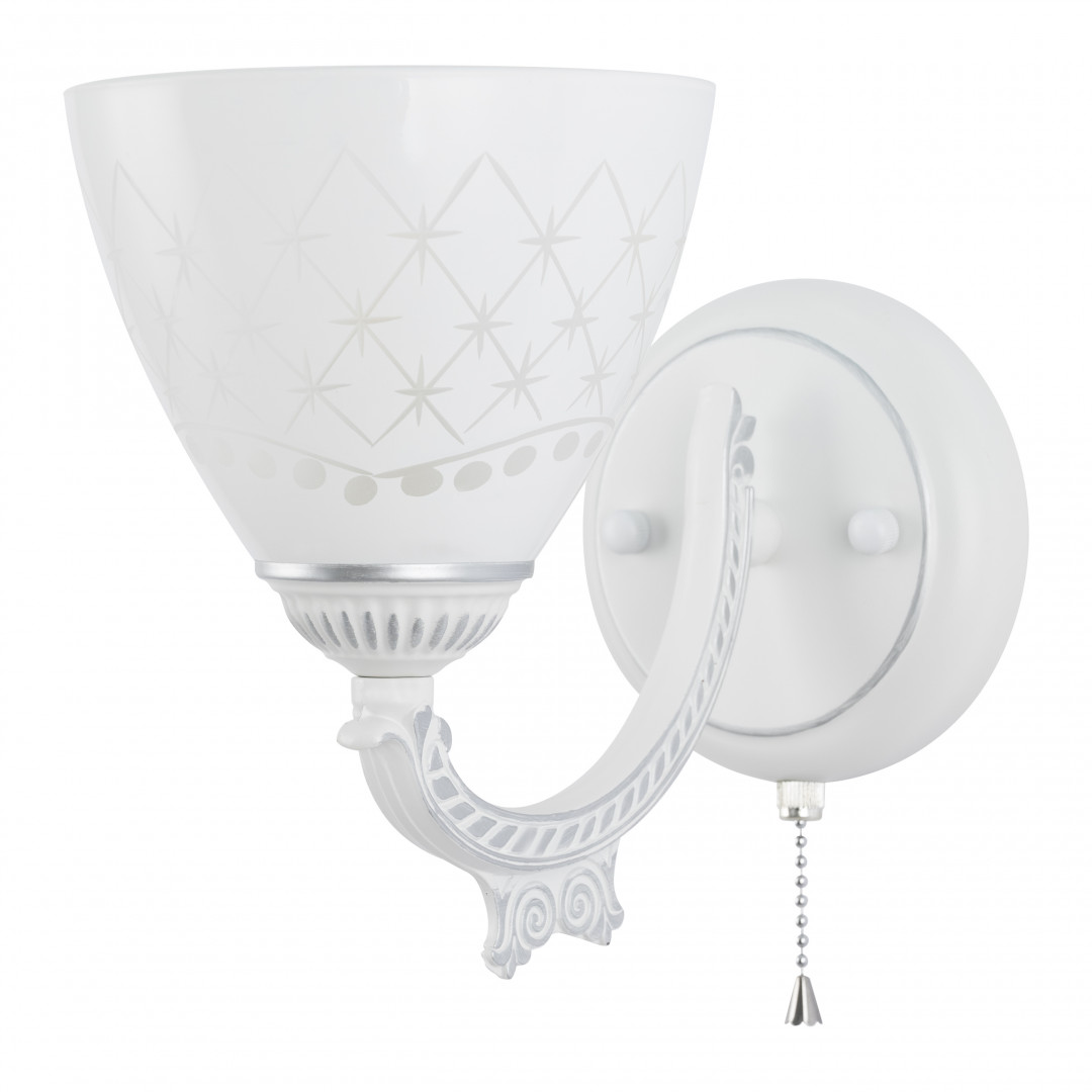 Бра с выключателем на корпусе Arte Milano 343837/1W WT+SL