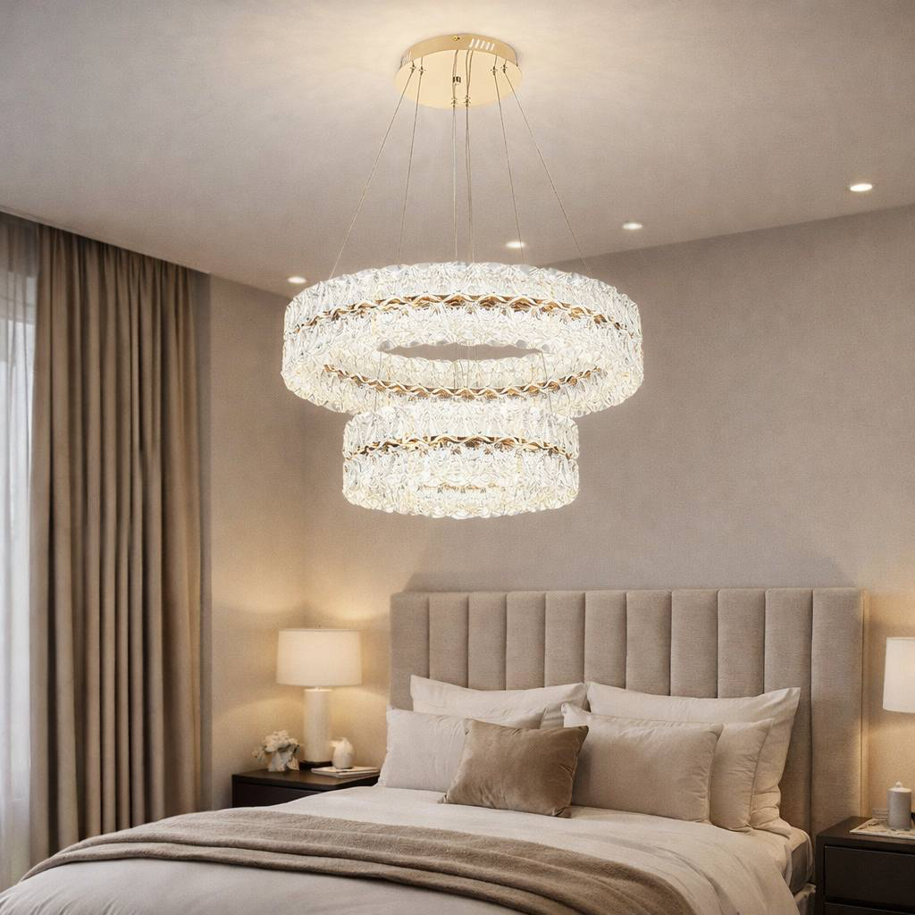 Подвесная люстра с пультом управления Modelux ML.8185.800.500 GD