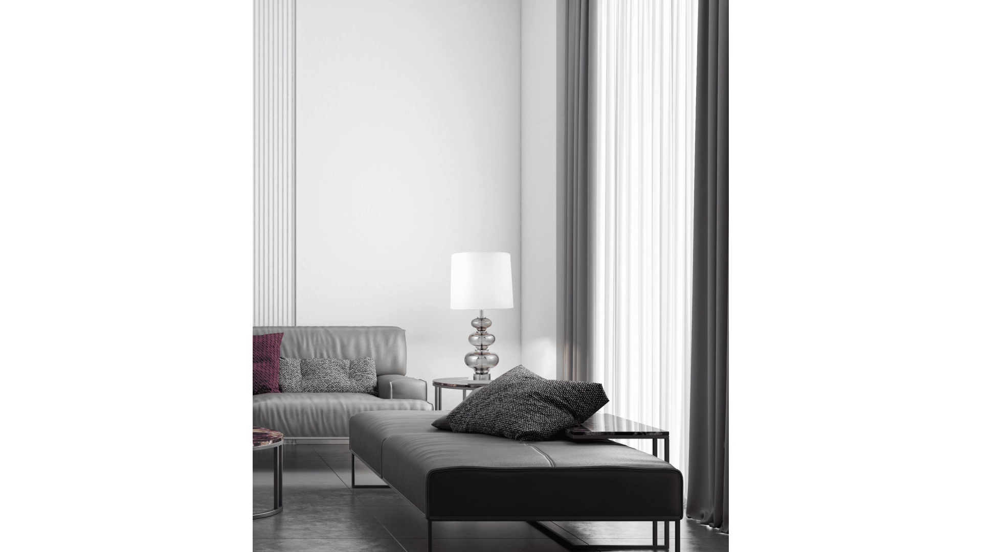 Настольная лампа Lumina Deco Briston LDT 303 CHR+WT