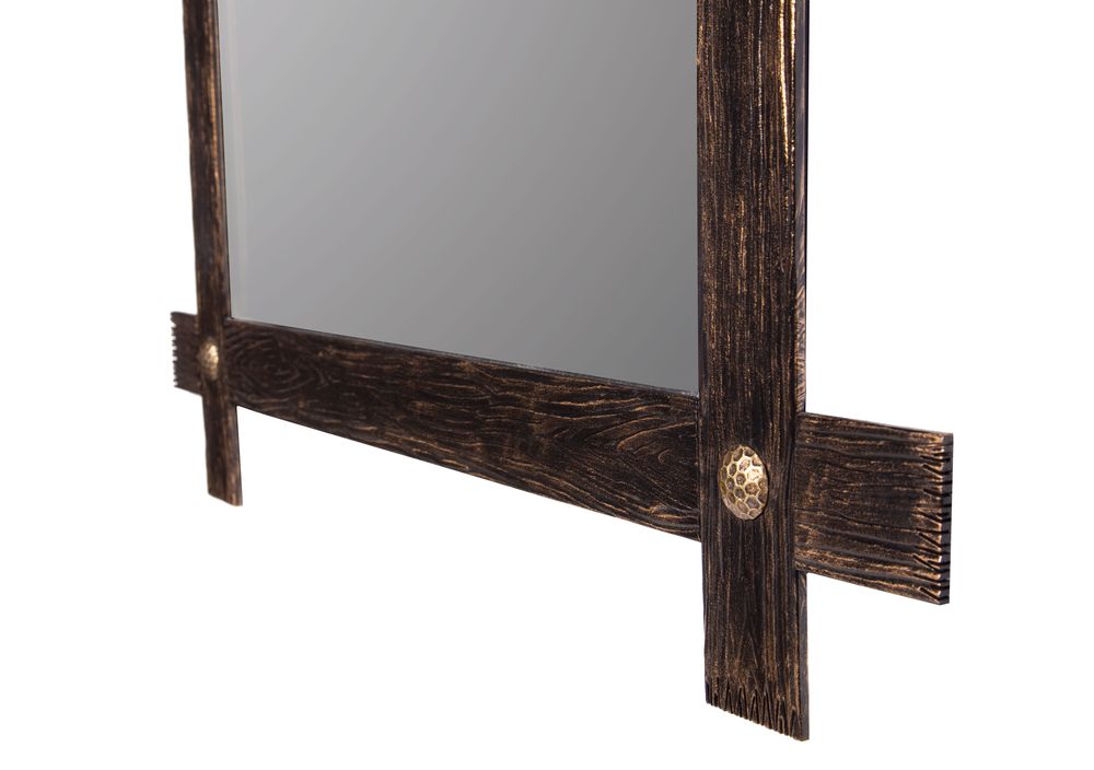 Зеркало Runden Кора II золото/коричневый V20101