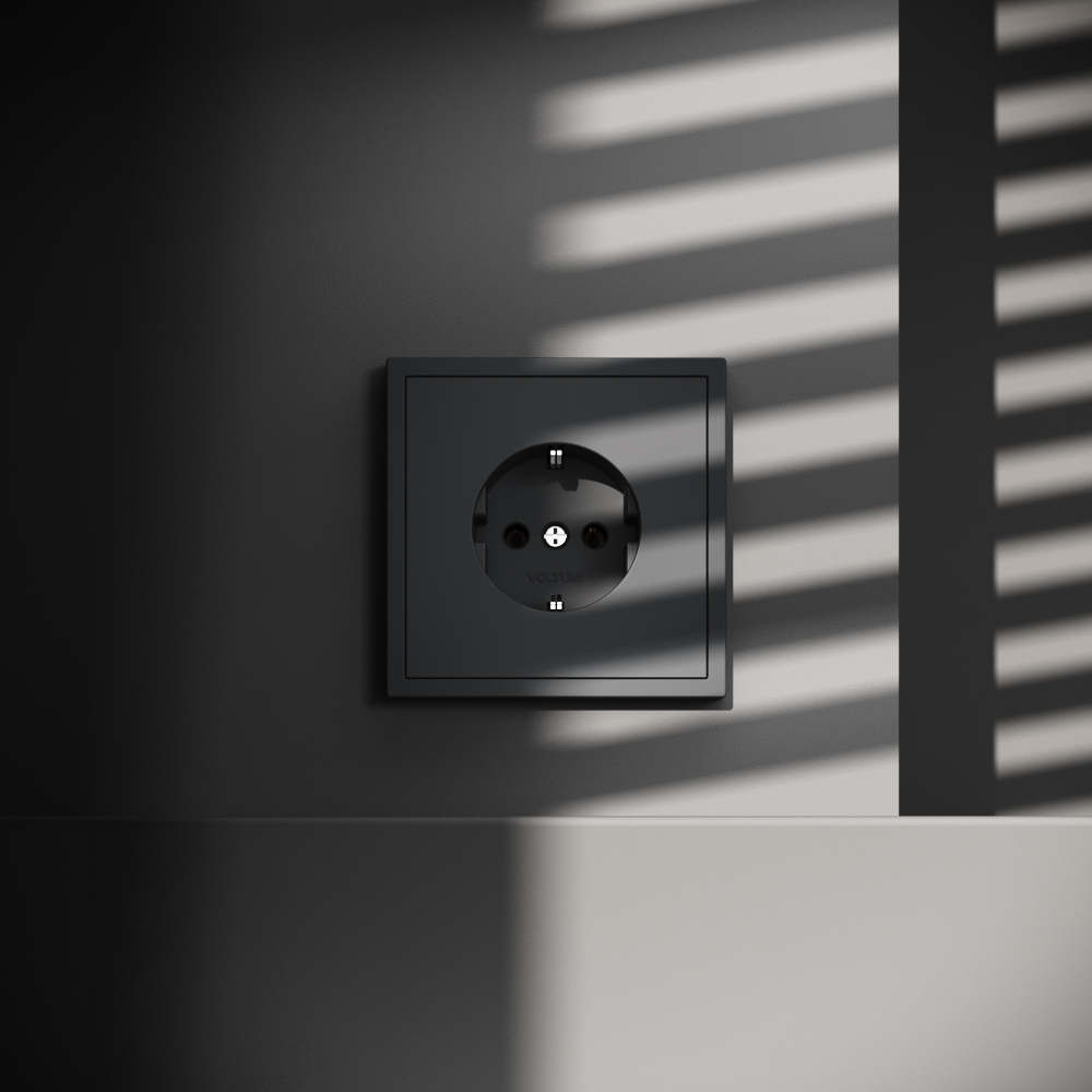 Розетка Voltum S70 VLS040107 (графит)