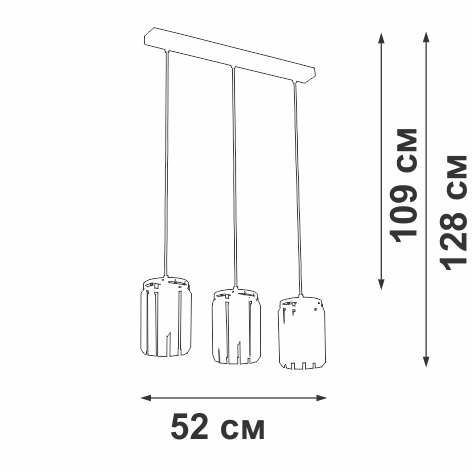 Подвесной светильник Vitaluce V5361-1/3S
