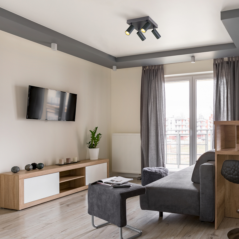 Потолочный светодиодный светильник Eurosvet Fleur 20066/4 черный/золото