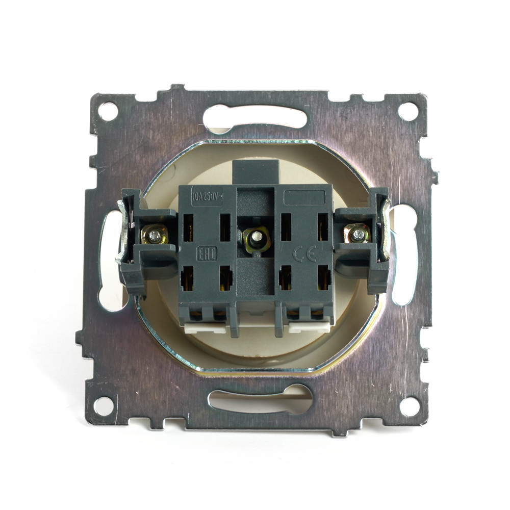 Розетка 1-местная б/з с защитной шторкой Stekker Катрин GLS10-7109-08 49223