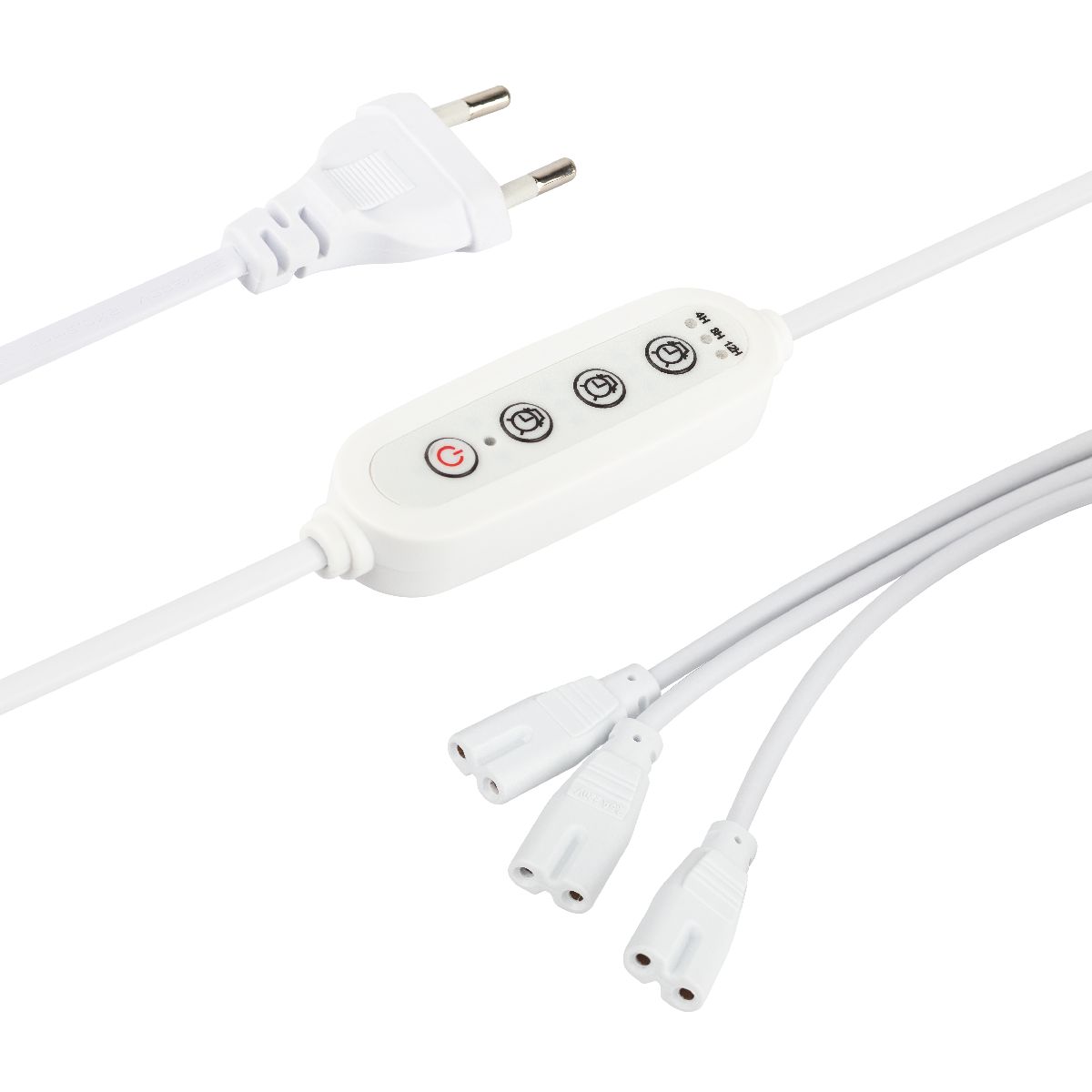 Разветвитель сетевой для линейных светильников Эра 3х IEC C7 2pin+timer (4/8/12 H) 2 м Б0066933