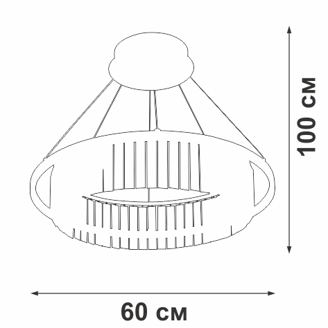Подвесная люстра Vitaluce V5401-1/1S