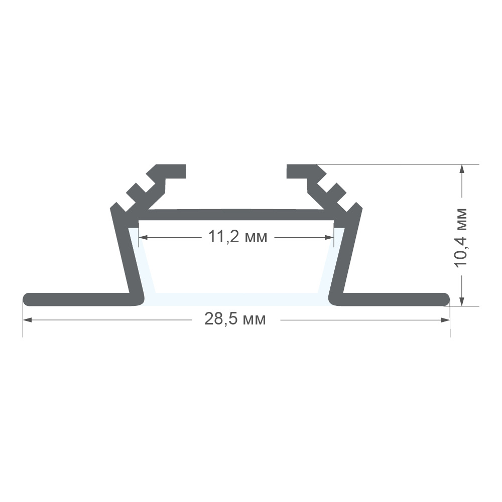 Комплект алюминиевого профиля с рассеивателем Apeyron 08-07-ЧБ-03
