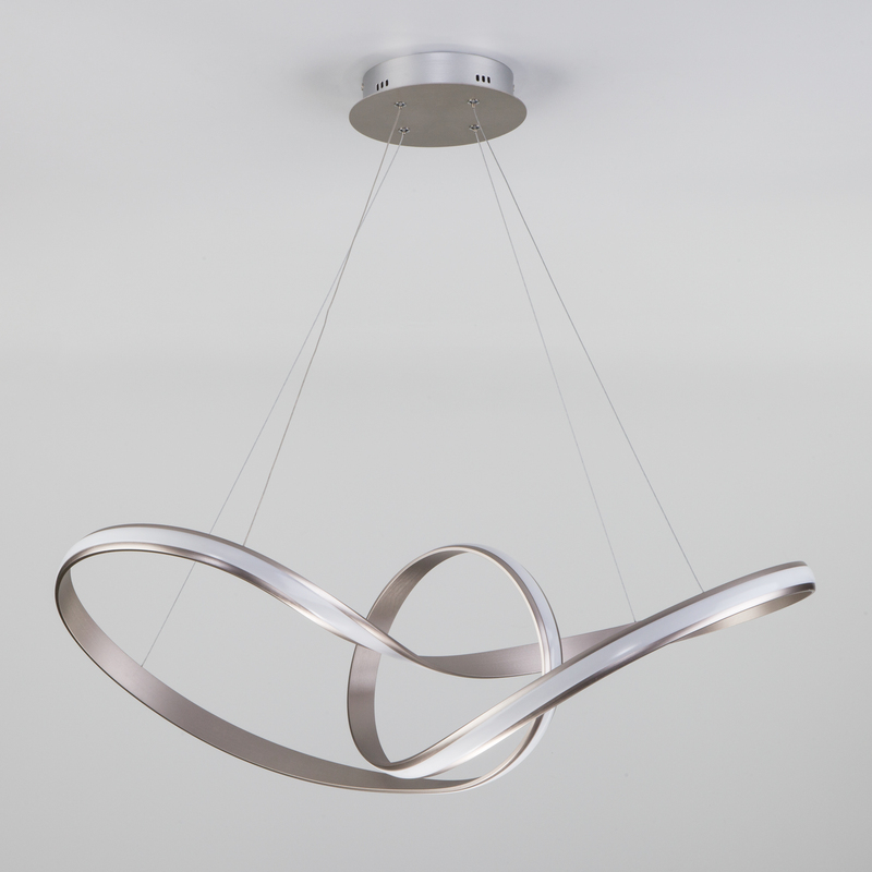 Подвесной светодиодный светильник Eurosvet Kink 90174/1 сатин-никель