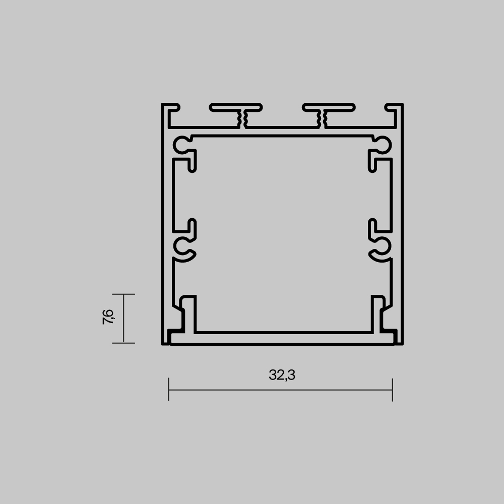 Рассеиватель для профиля 35×35 Maytoni Led Strip ALM-35-O-DF-10M 642042