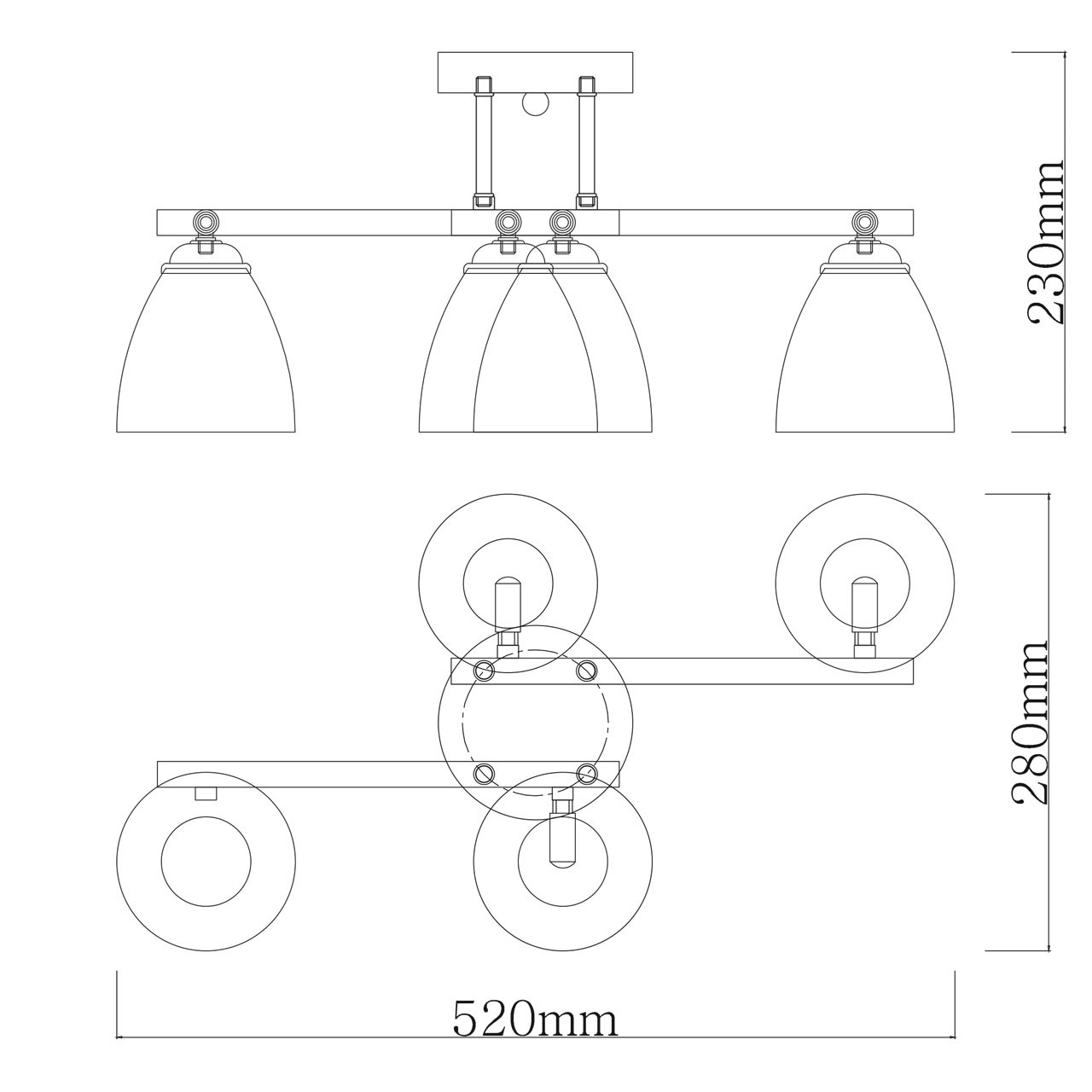 Потолочная люстра De Markt Тетро 673017304 в Москве