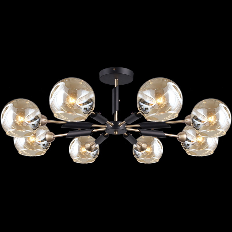 Люстра на штанге Illumico IL9474-8CSQ-79 BK AB