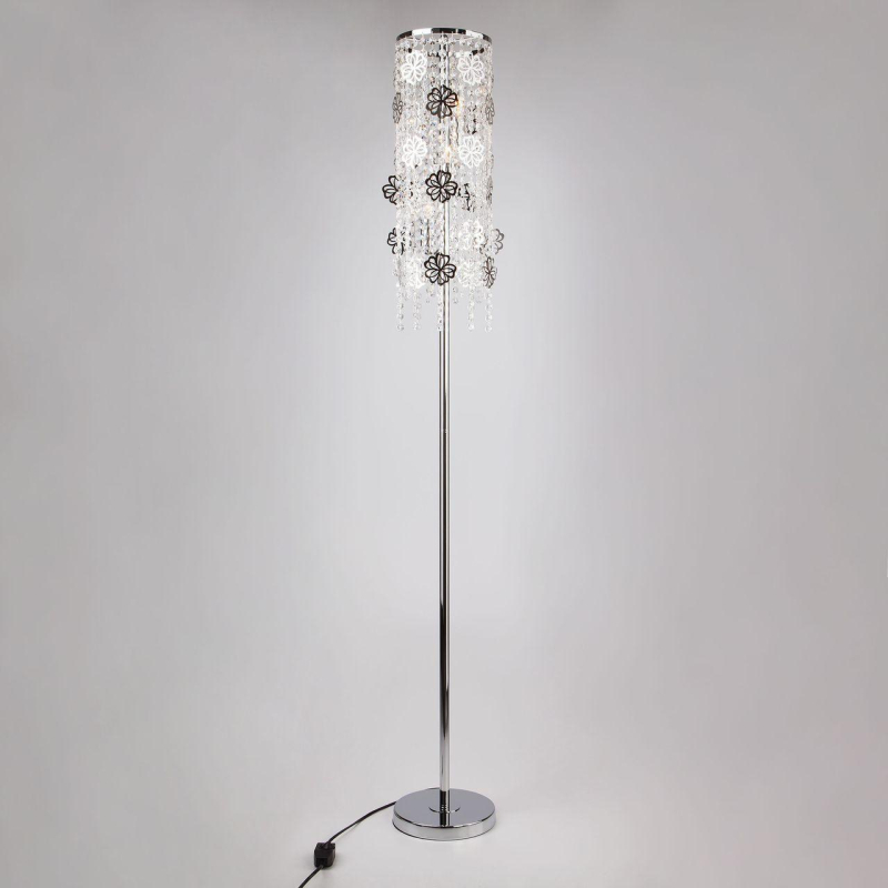 Торшер Eurosvet Flower 01070/3 хром/прозрачный хрусталь Strotskis
