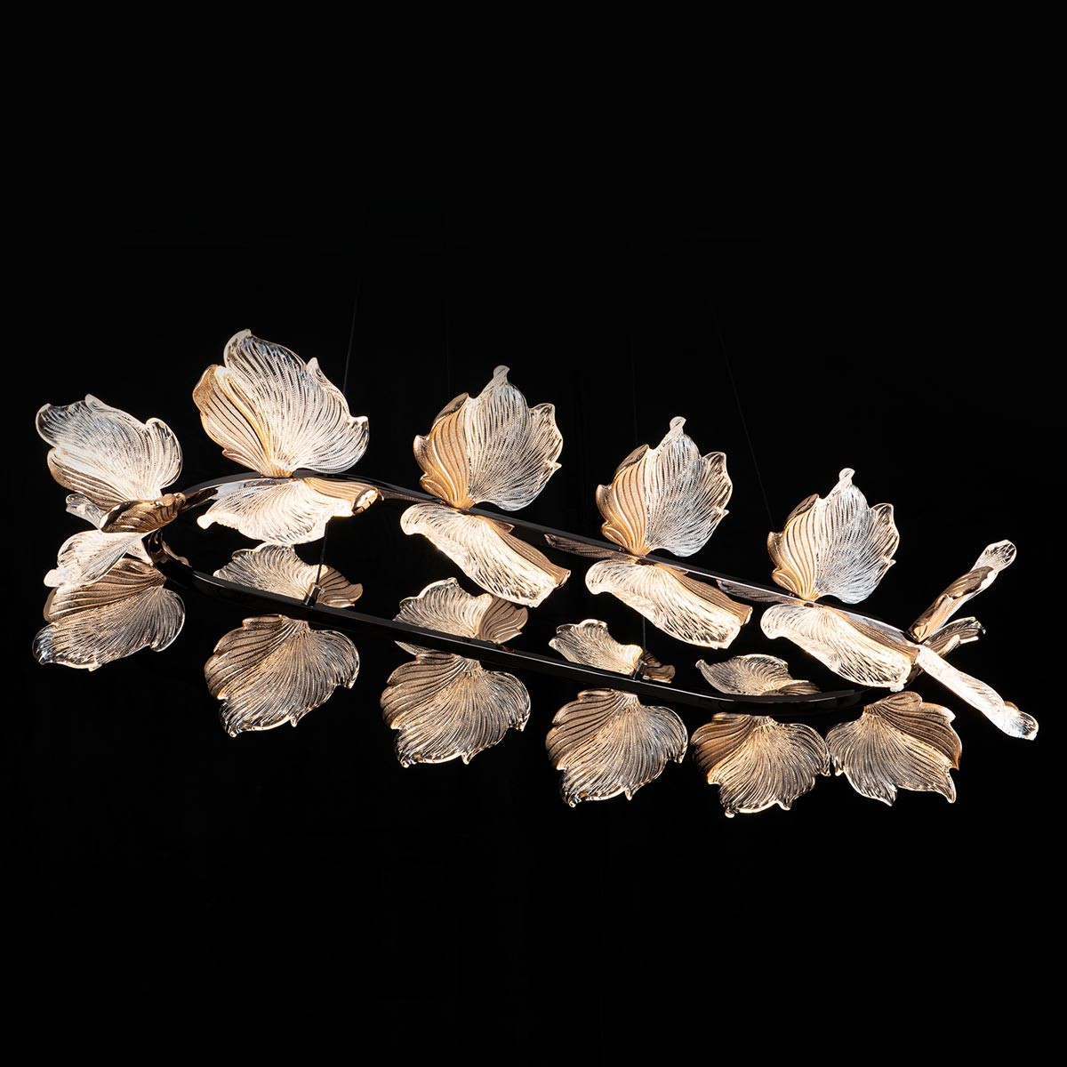 Подвесная люстра флористика Modelux ML.2412.1050 BK