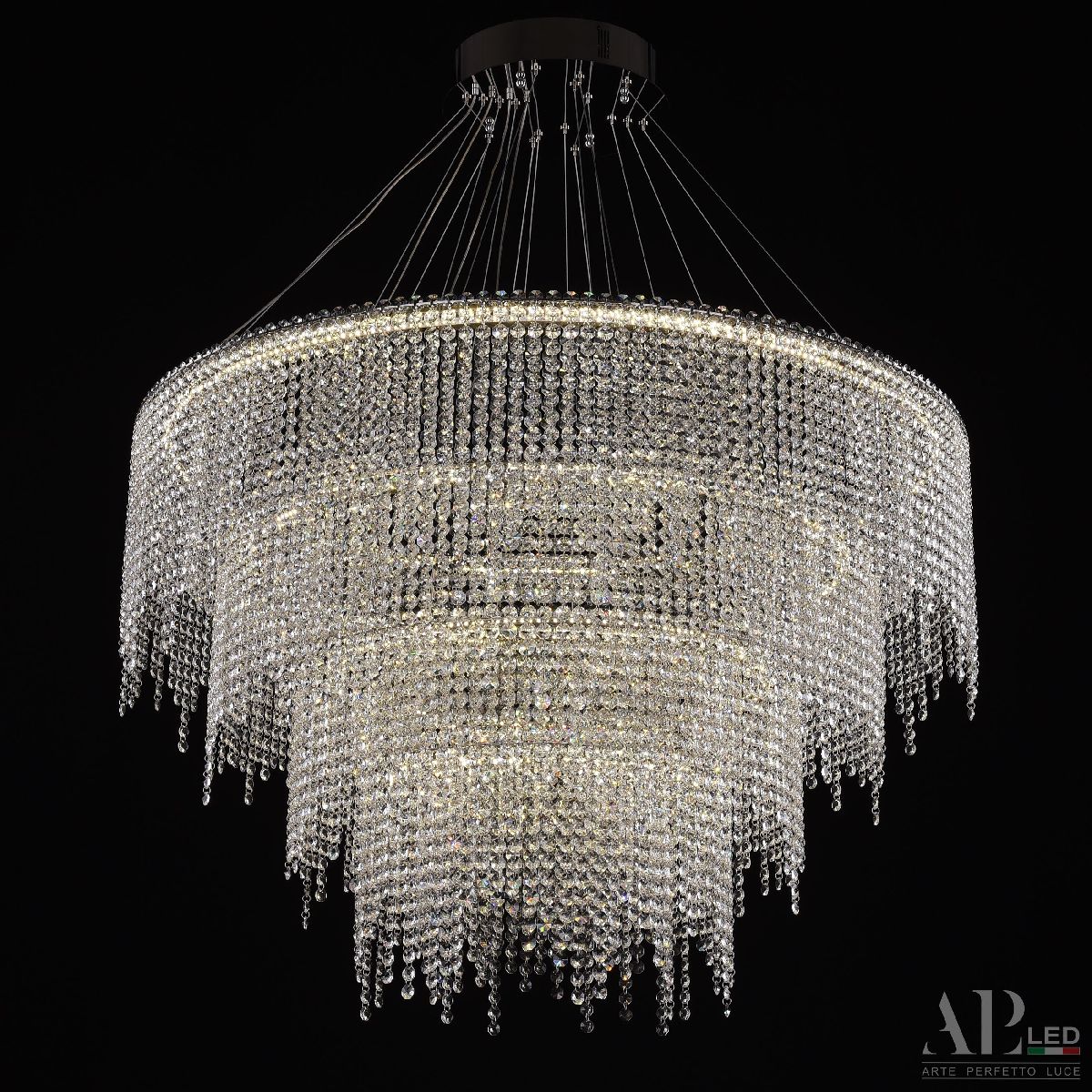 Каскадная люстра Arte Perfetto Luce Sicilia SH02.93.4D.B.Ni.4000