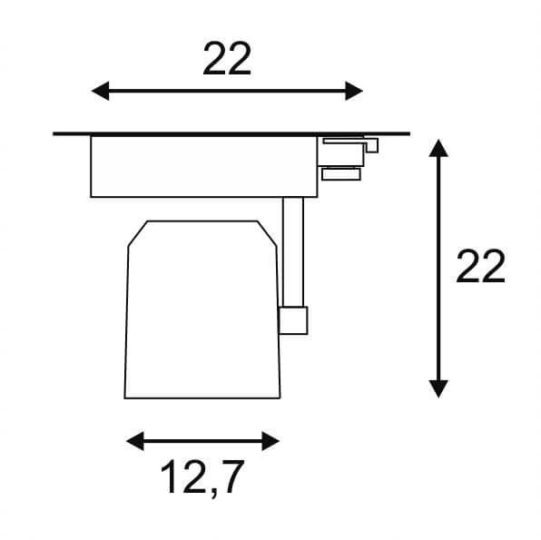 Трековый светодиодный светильник SLV 3Ph Spot T Led 153251