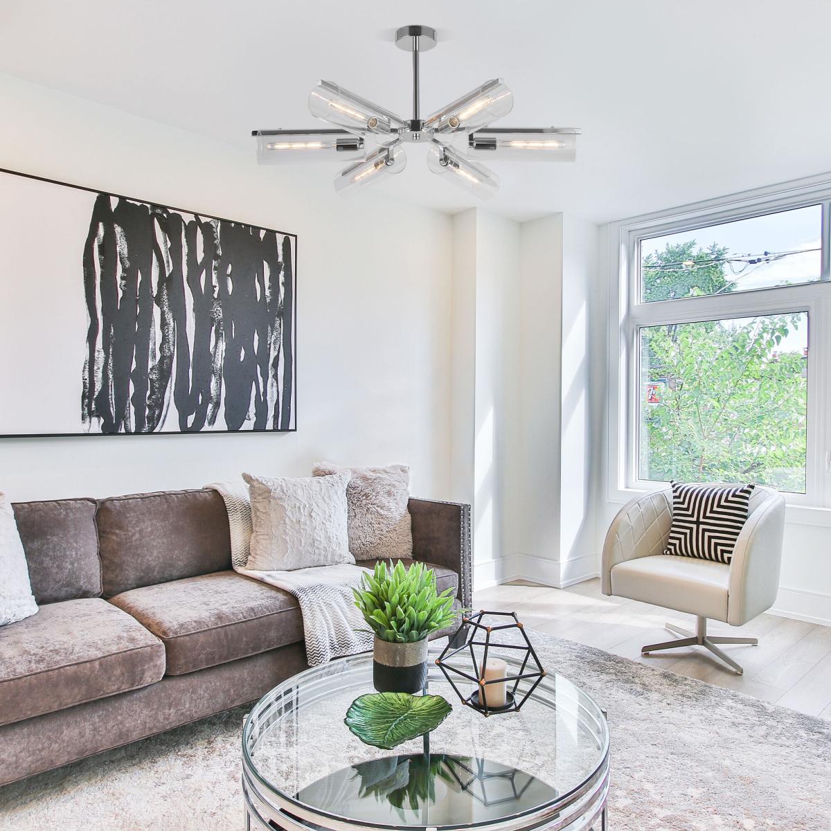 Люстра на штанге Eurosvet Trompeta 70144/6 хром a060900