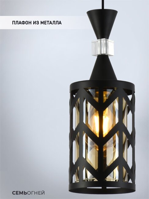 Подвесной светильник Seven Fires Dzhef SF4038/1P-BK-AM