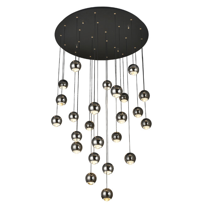 Подвесная люстра Lumien Hall Danay LH8027/24P-BK-PBK