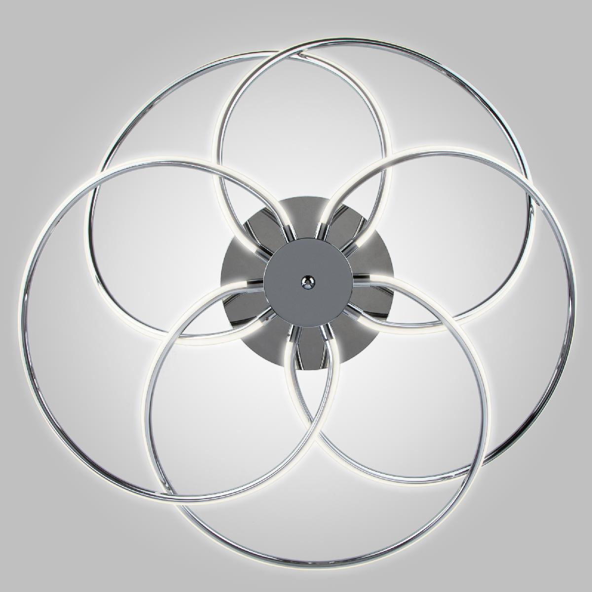 Потолочный светодиодный светильник Eurosvet Infinity 90039/5 хром