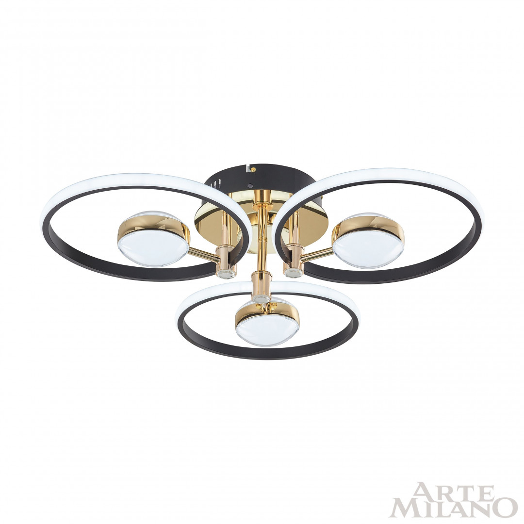 Потолочный светильник Arte Milano Ferrara 276140/3+3 BK/GD