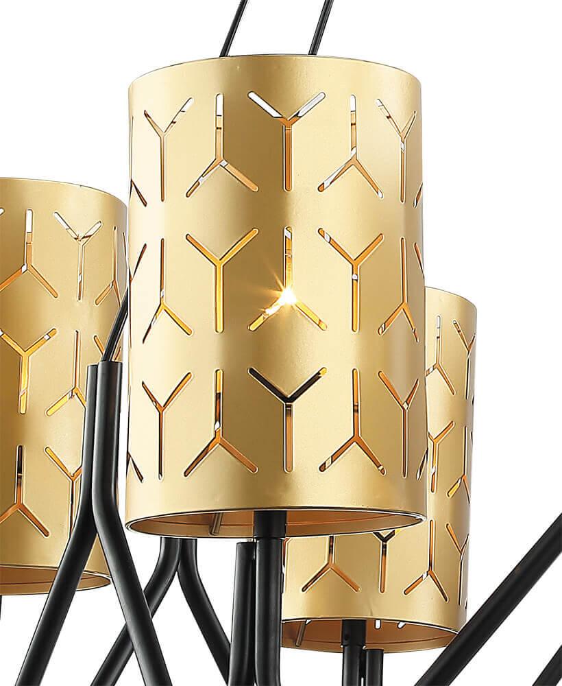 Подвесная люстра Lumien Hall Нерей 4001/4P-BK-GD