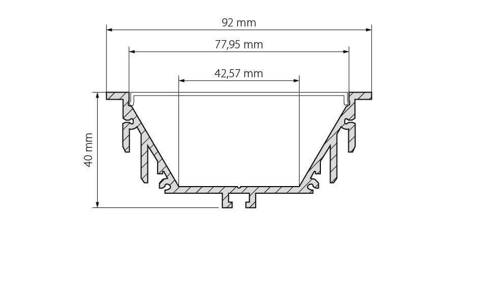 Профиль с экраном Arlight ALU-POWER-RW80F-2000ANOD+FROST 016472
