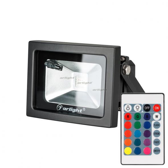 Прожектор Arlight AR-FLB-10W-220V RGB (IR ПДУ Карта 24кн) 023850