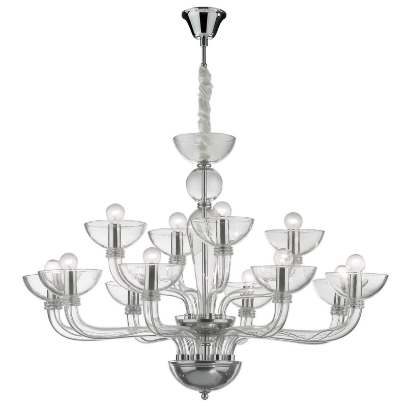 Подвесная люстра Ideal Lux Casanova SP12 Trasparente 070186