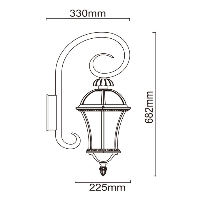 Уличный настенный светильник De Markt Сандра 811020401