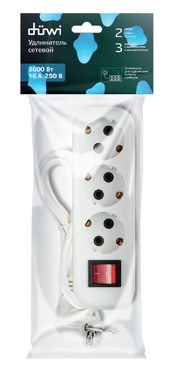 Удлинитель бытовой Duwi 32040 1